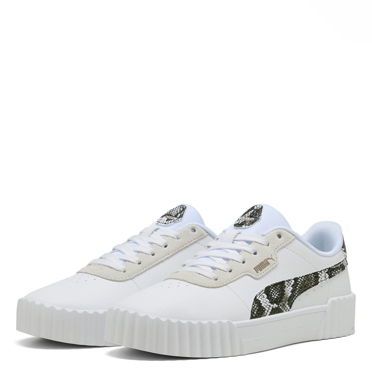 PUMA - Carina 3.0 Snake Chic Zapatilla Urbana Mujer Blanco Puma