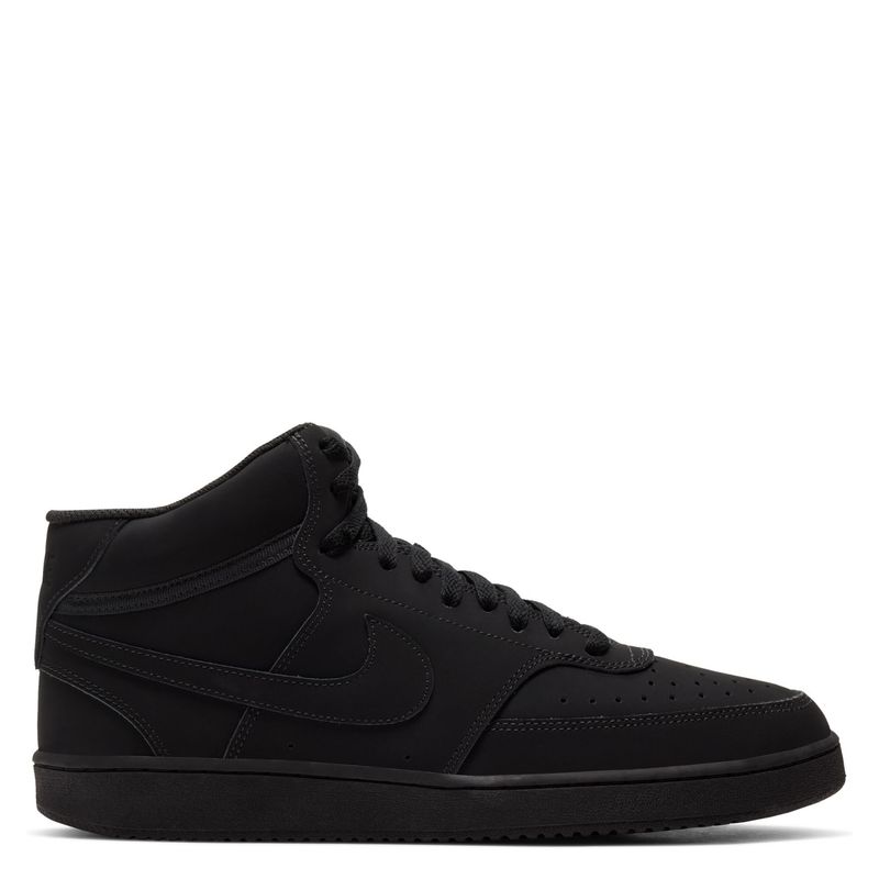 NIKE - Court Vision Mid Zapatilla Urbana Cuero Hombre Negro Nike