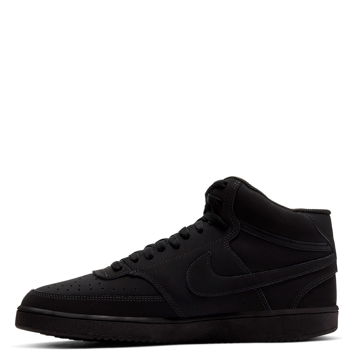 NIKE - Court Vision Mid Zapatilla Urbana Hombre Cuero Negro Nike