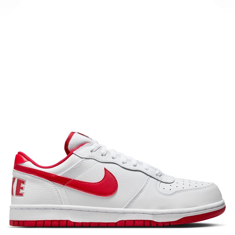 NIKE - Big Low Zapatilla Urbana Hombre Cuero Blanco Nike
