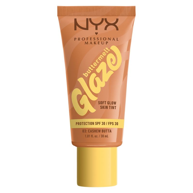 NYX PROFESSIONAL MAKEUP - NYX Professional Makeup Buttermelt Glaze Soft Glow Skin Tint FPS 30, Cashew Butta