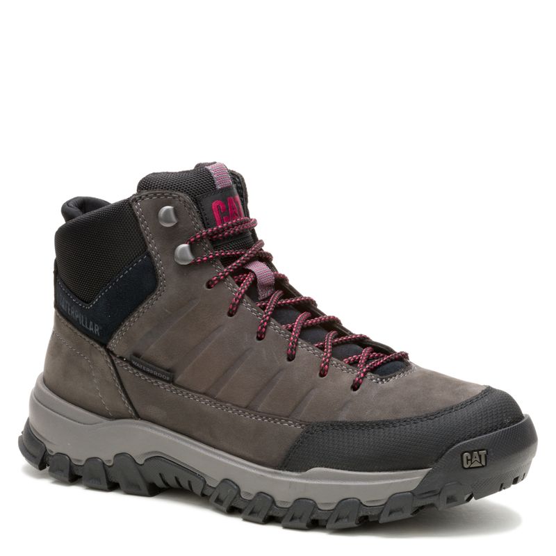 CAT - Threshold Mid Botin Hombre Cuero Gris CAT