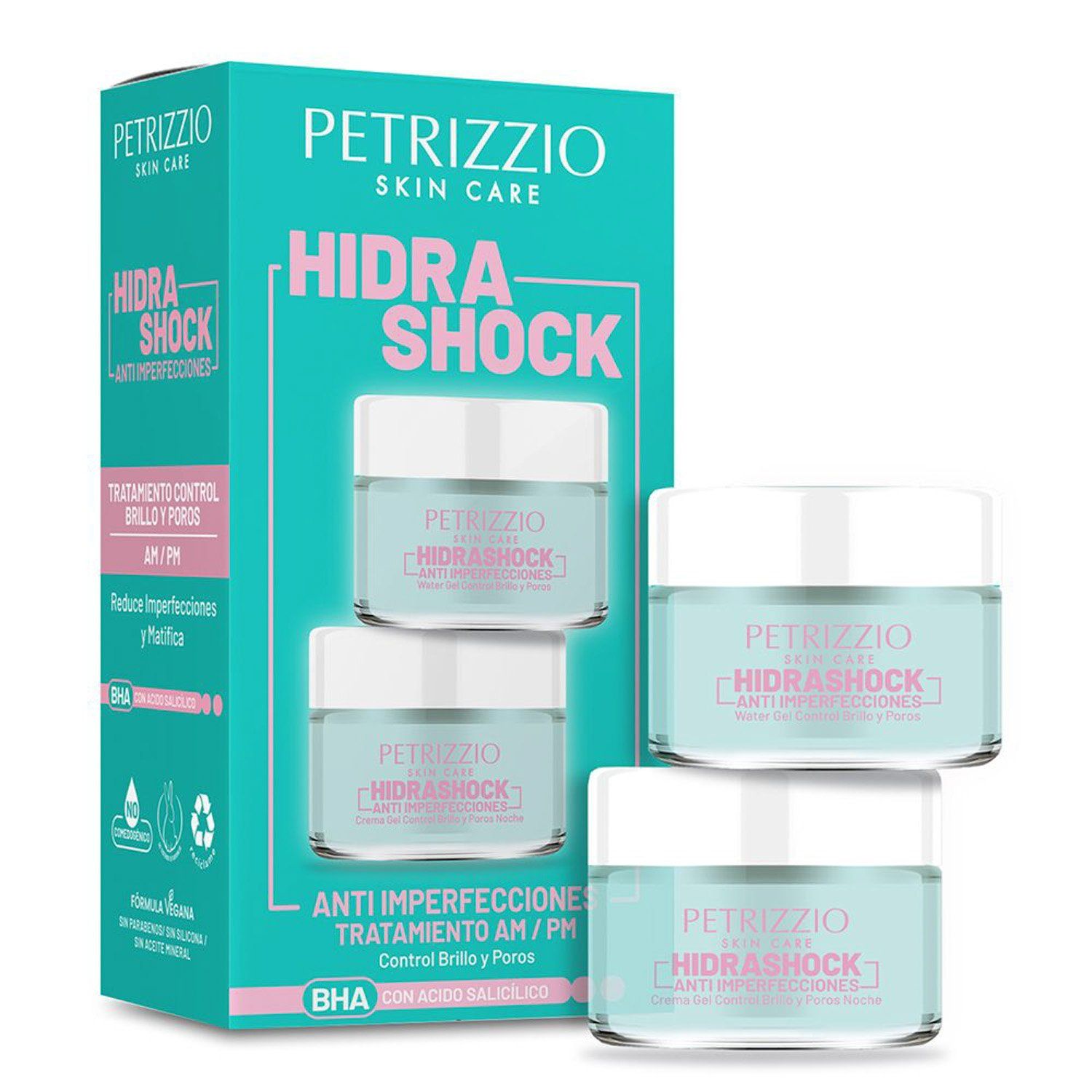Femour Gel Moist Rich 30ml 2本セット PETRIZZIO Set Crema Gel Hidrashock Anti Imperfecciones Día + Noche