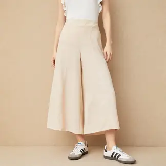 UNIVERSITY CLUB - Pantalón Culotte Tiro Alto Mujer