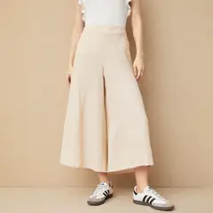 UNIVERSITY CLUB - Pantalón Culotte Tiro Alto Mujer