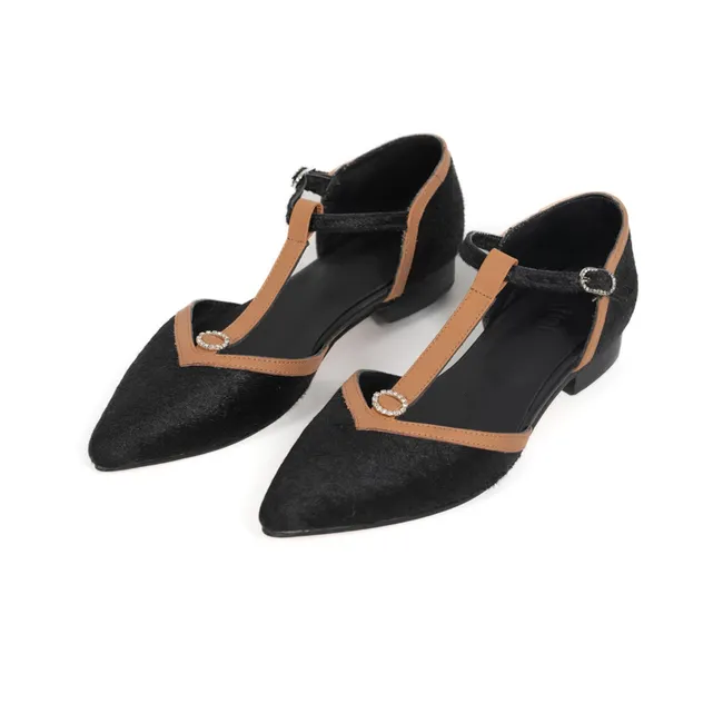 ALBA Y ADELA - Zapato Casual Mujer Cuero Negro Alba y Adela