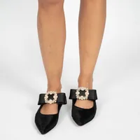 Sandalia Mujer Cuero Negro