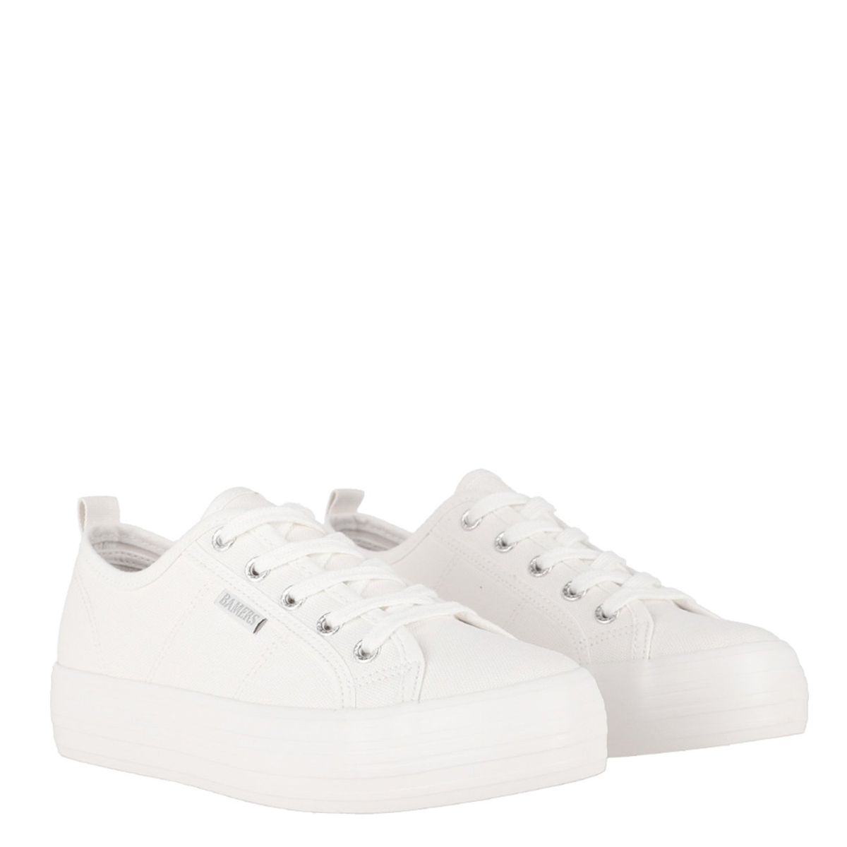 BAMERS - New Canvas Zapatilla Urbana Mujer Blanco Bamers