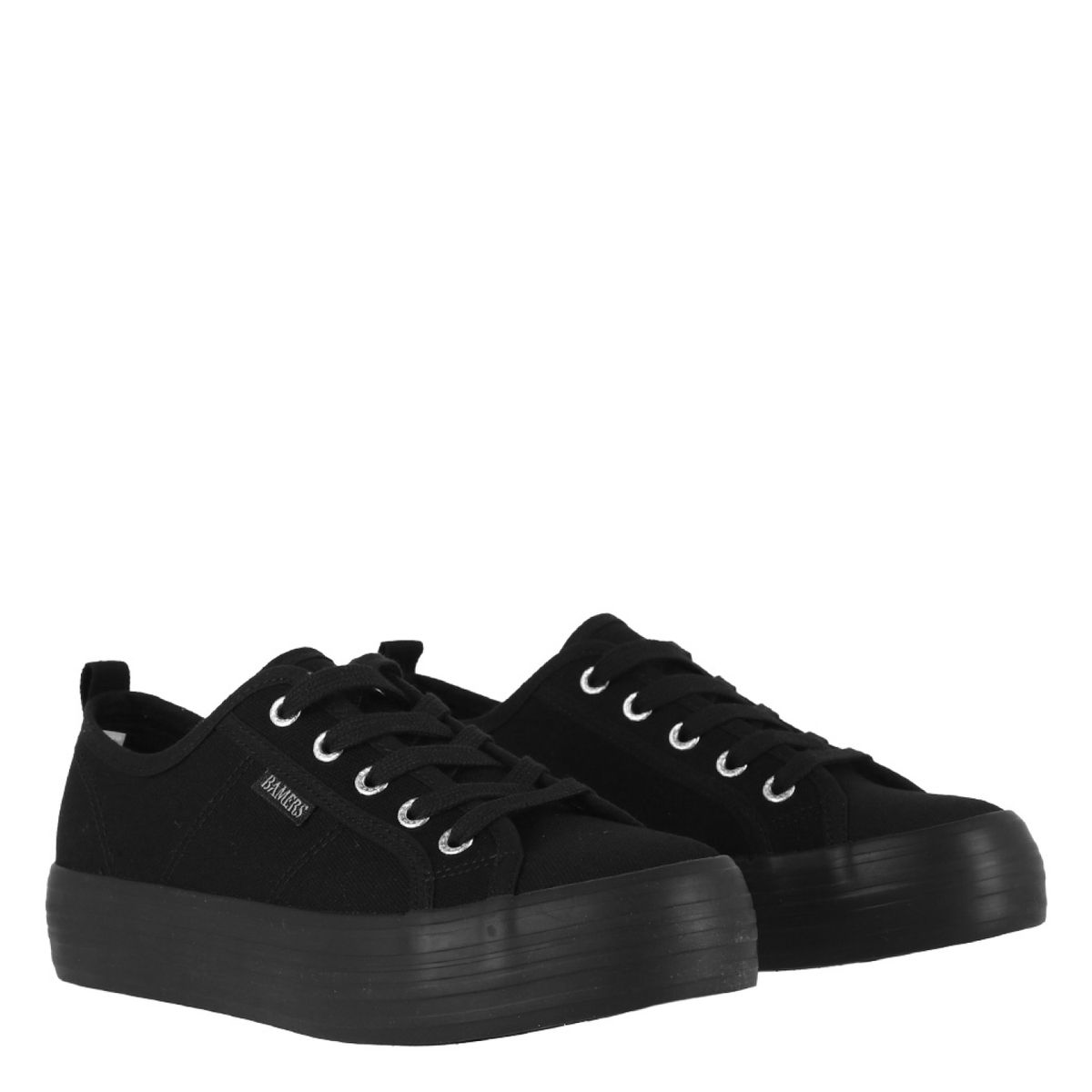 BAMERS - New Canvas Zapatilla Urbana Mujer Negro Bamers