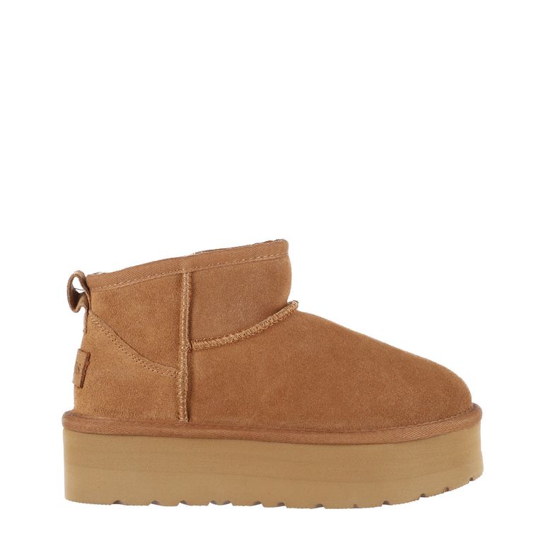 Bota Mujer Cuero Café