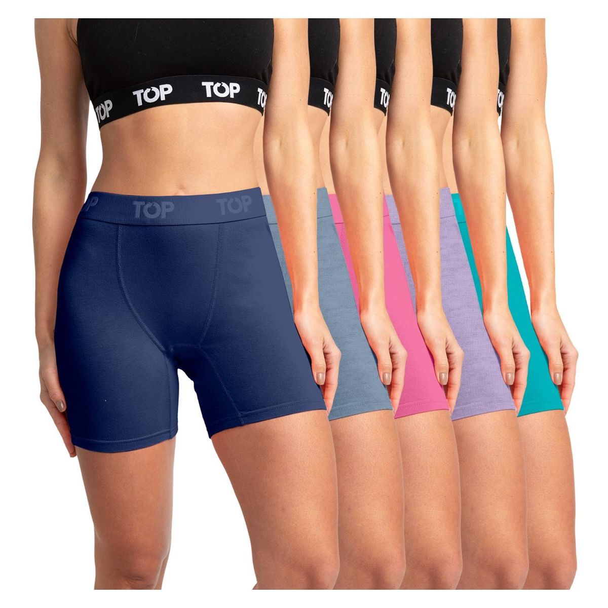 TOP - Pack de 5 Calzones Boxer Mujer Top
