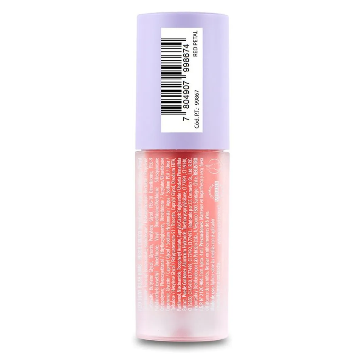 PETRIZZIO - Rubor líquido Shiny Blush Bomb Red Petal Petrizzio