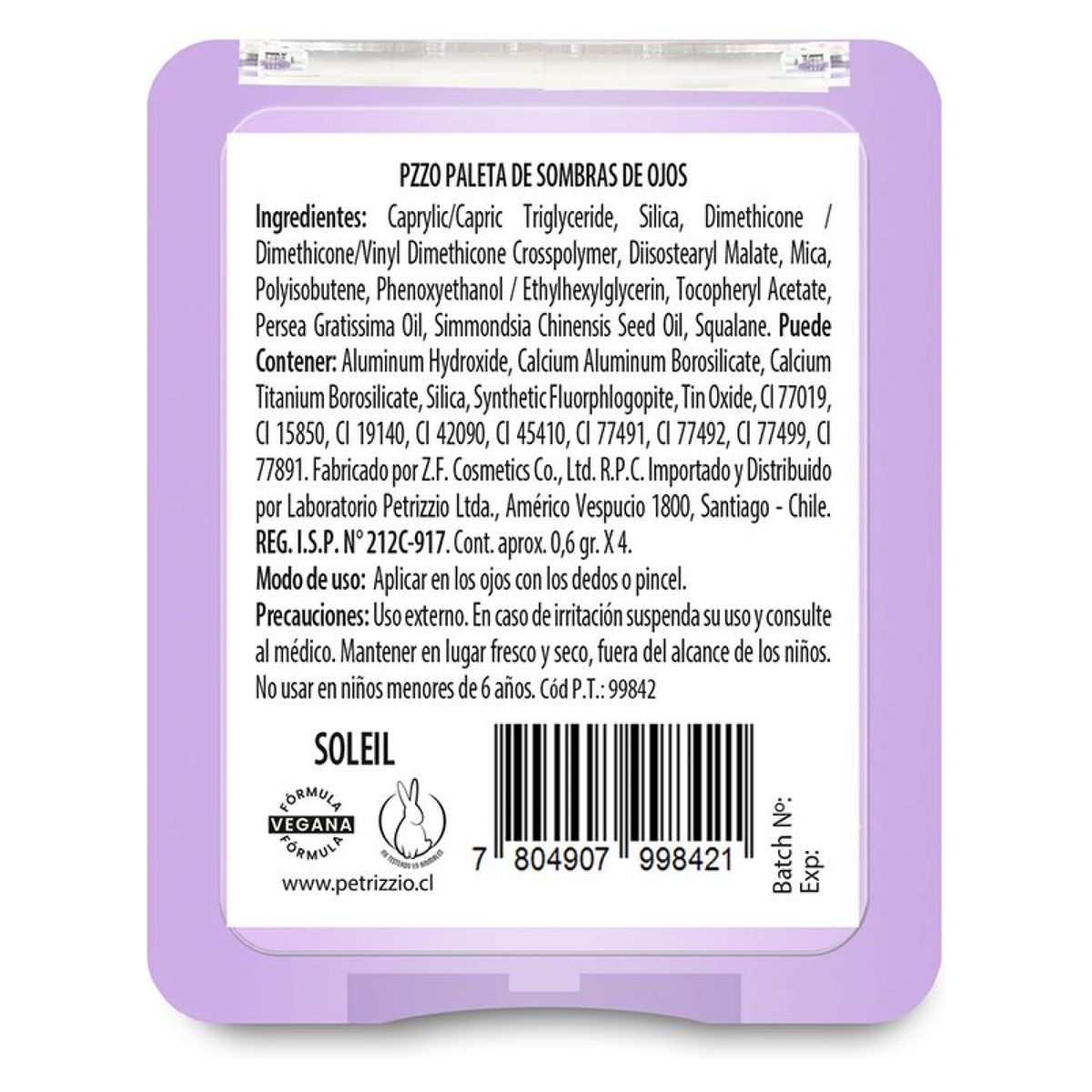 PETRIZZIO - Paleta Box of Color Eyeshadow Soleil