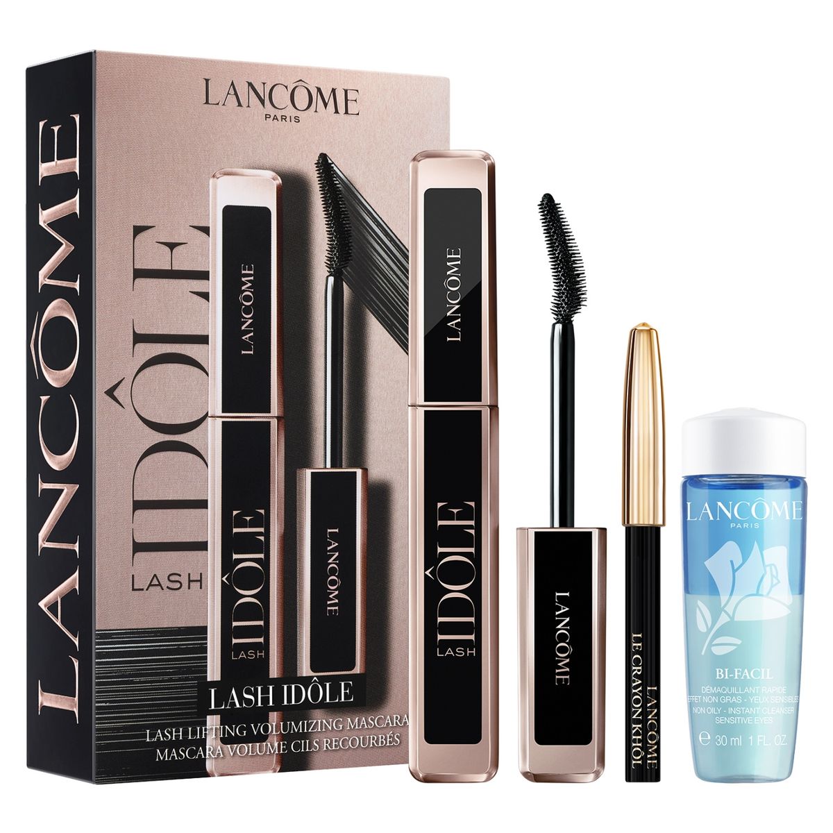 LANCOME - Set Máscara De Pestañas Lash Idôle + Desmaquillante De Ojos Bi Facil 30Ml Lancome