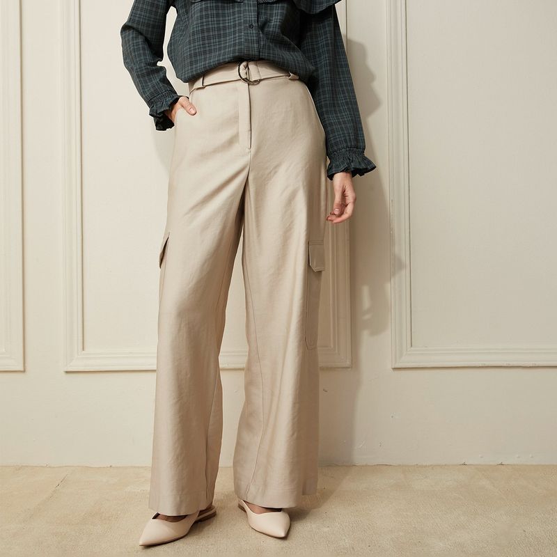 BASEMENT - Pantalón Cargo Tiro Medio Mujer Basement