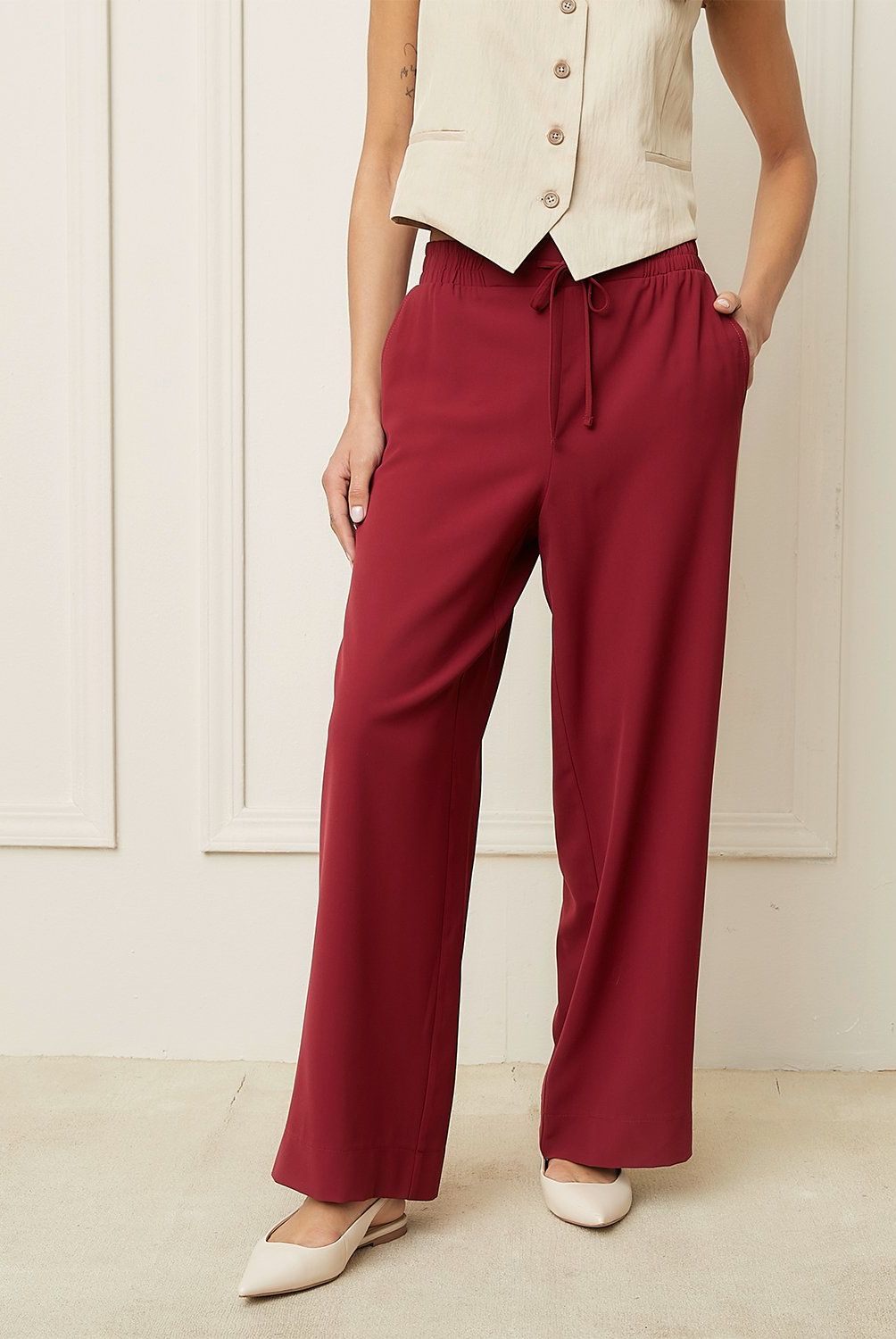 BASEMENT - Pantalón Jogger Basement Tiro Medio Mujer
