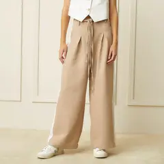 BASEMENT - Pantalón Palazzo Tiro Medio Mujer
