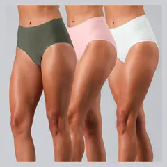 FLORES - Pack de 3 Calzones Maxi Micro Solid Bonded Mujer