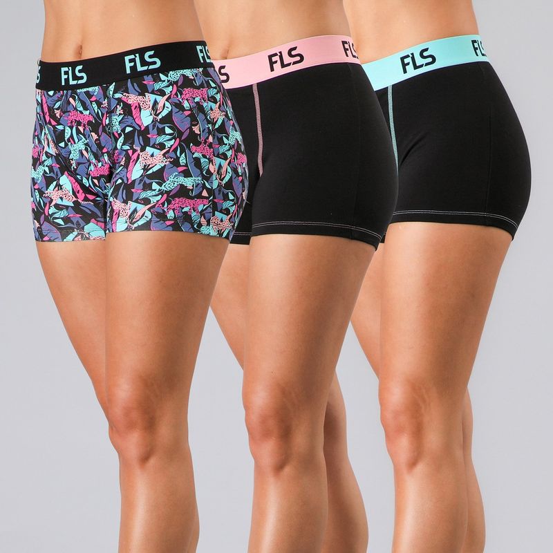 FLORES - Pack de 3 Boxer Algodón Mujer Flores