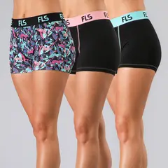 FLORES - Pack de 3 Boxer Algodón Mujer