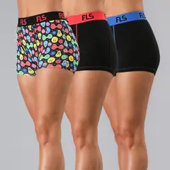 FLORES - Pack de 3 Boxer Algodón Mujer