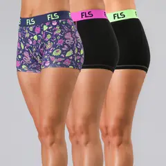 FLORES - Pack de 3 Boxer Algodón Mujer