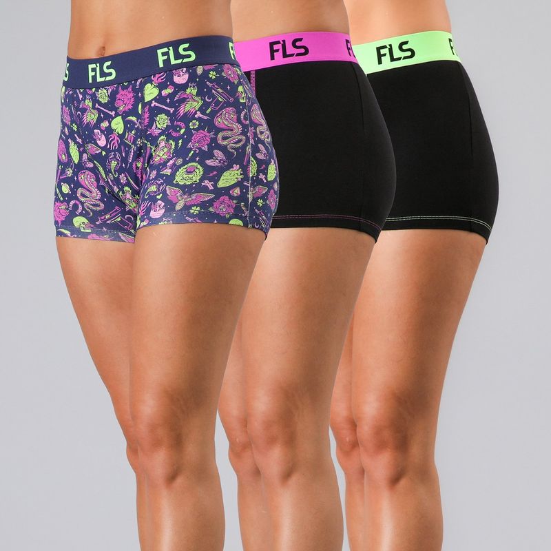 FLORES - Pack de 3 Boxer Algodón Mujer Flores