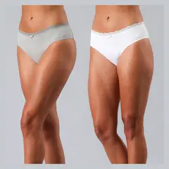 FLORES - Pack De 2 Pantaletas Bonded Mujer