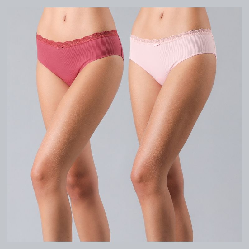 FLORES - Pack de 2 Pantaletas Bonded Mujer Flores