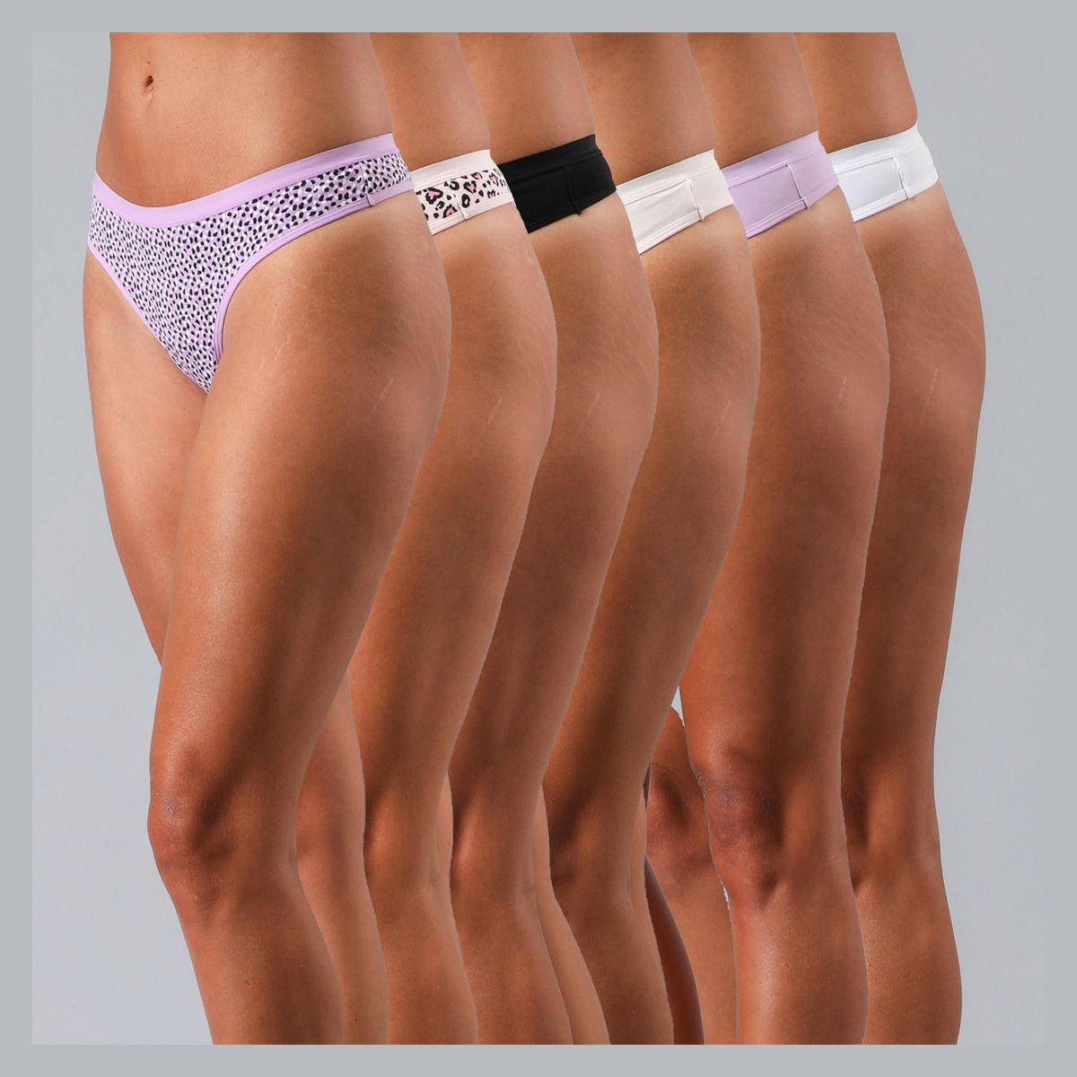 FLORES - Pack De 6 Colaless Algodón Print Mujer Flores