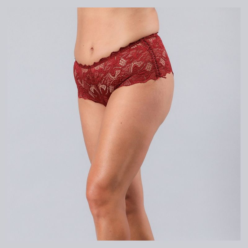 FLORES - Pantaleta Encaje Pasamaneria Y Lycra Mujer Flores