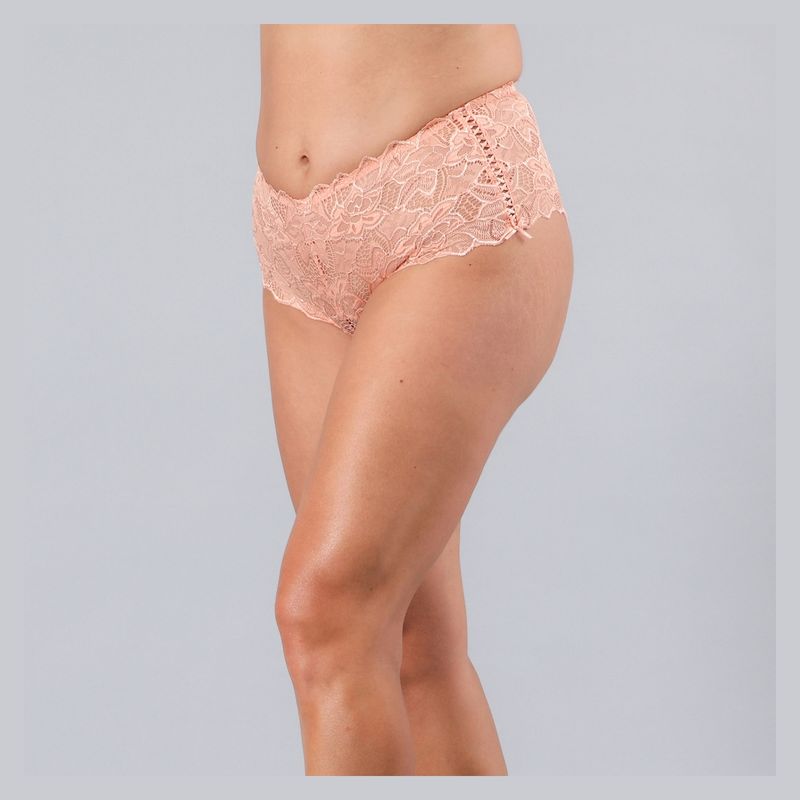 FLORES - Pantaleta Encaje Pasamaneria Y Lycra Mujer Flores
