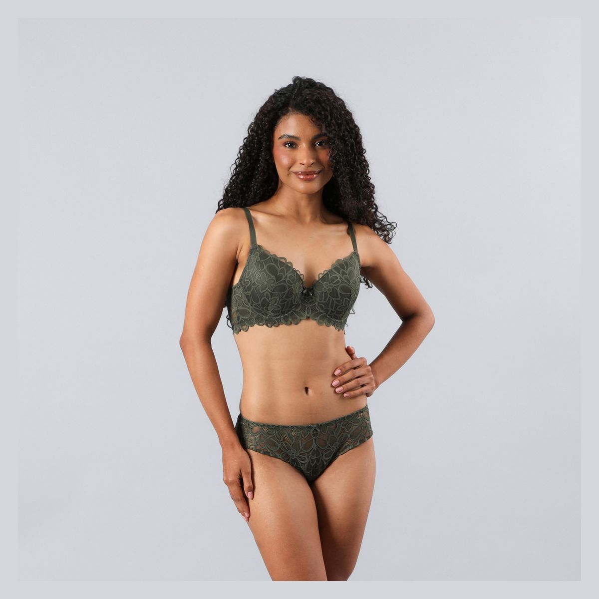 FLORES - Sostén Copas Encaje Mujer Flores