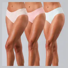 FLORES - Pack de 3 Pantaletas Micro Print Bonded Mujer