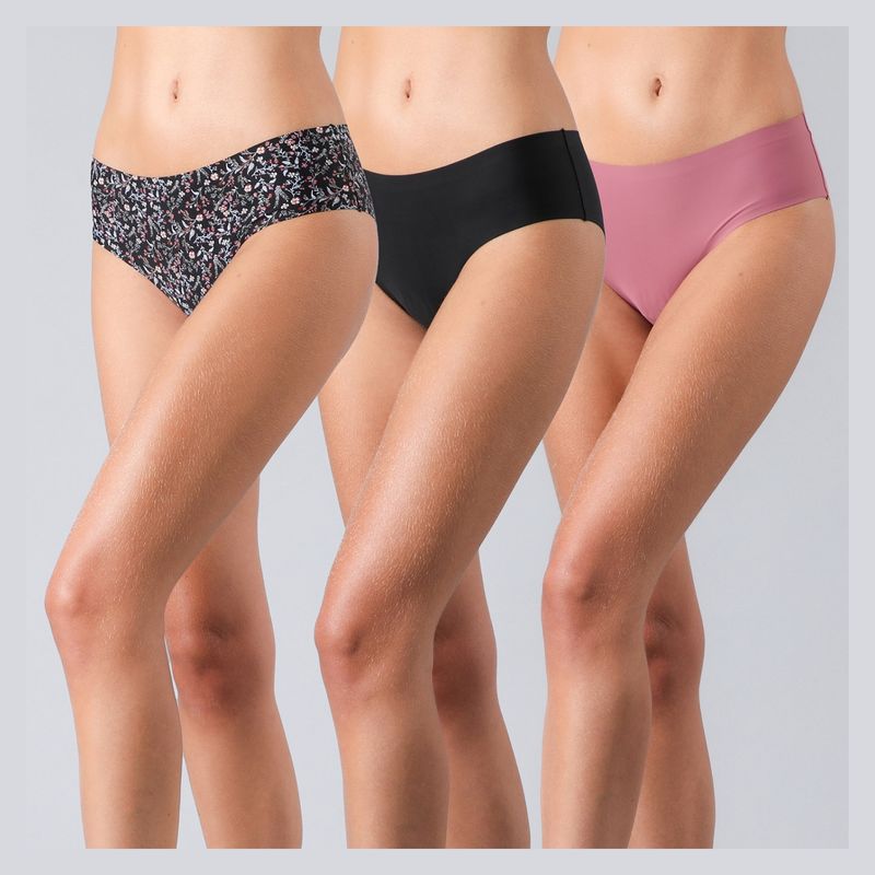 FLORES - Pack de 3 Pantaletas Micro Print Bonded Mujer Flores