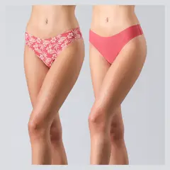 FLORES - Pack de 2 Colaless Micro Print Bonded Mujer