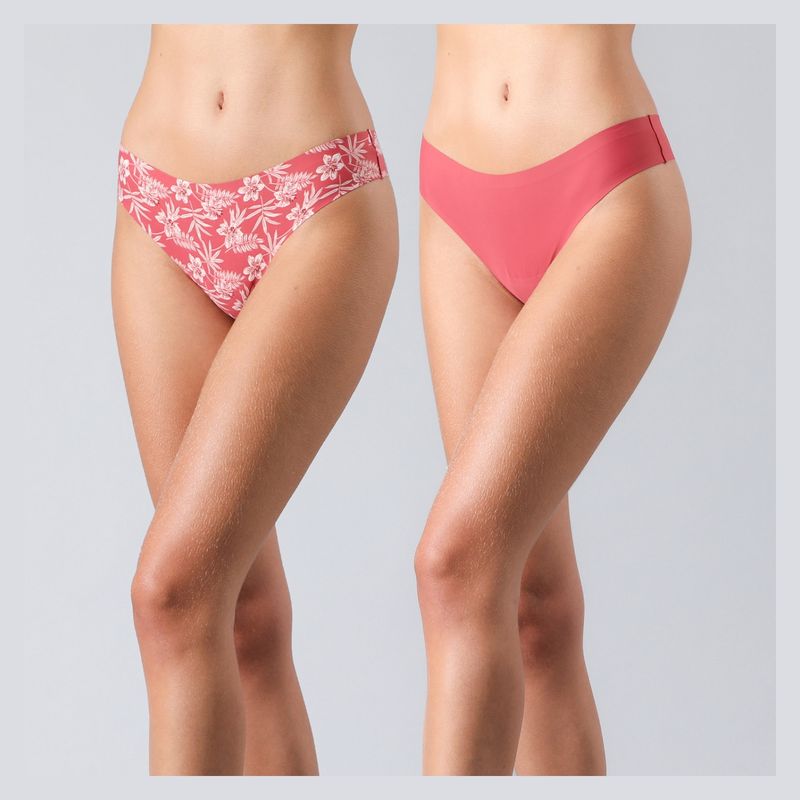 FLORES - Pack de 2 Colaless Micro Print Bonded Mujer Flores
