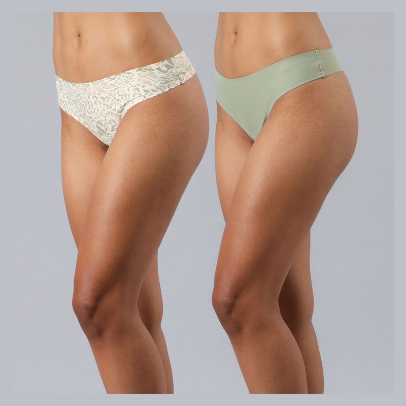 FLORES - Pack de 2 Colaless Micro Print Bonded Mujer Flores