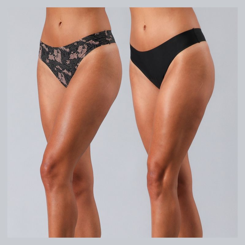 FLORES - Pack de 2 Colaless Micro Print Bonded Mujer Flores