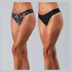FLORES - Pack de 2 Colaless Micro Print Bonded Mujer