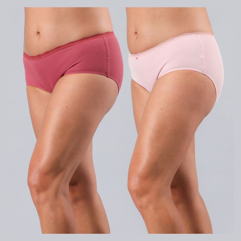 FLORES - Pack de 2 Calzones Maxi Bonded Mujer Flores