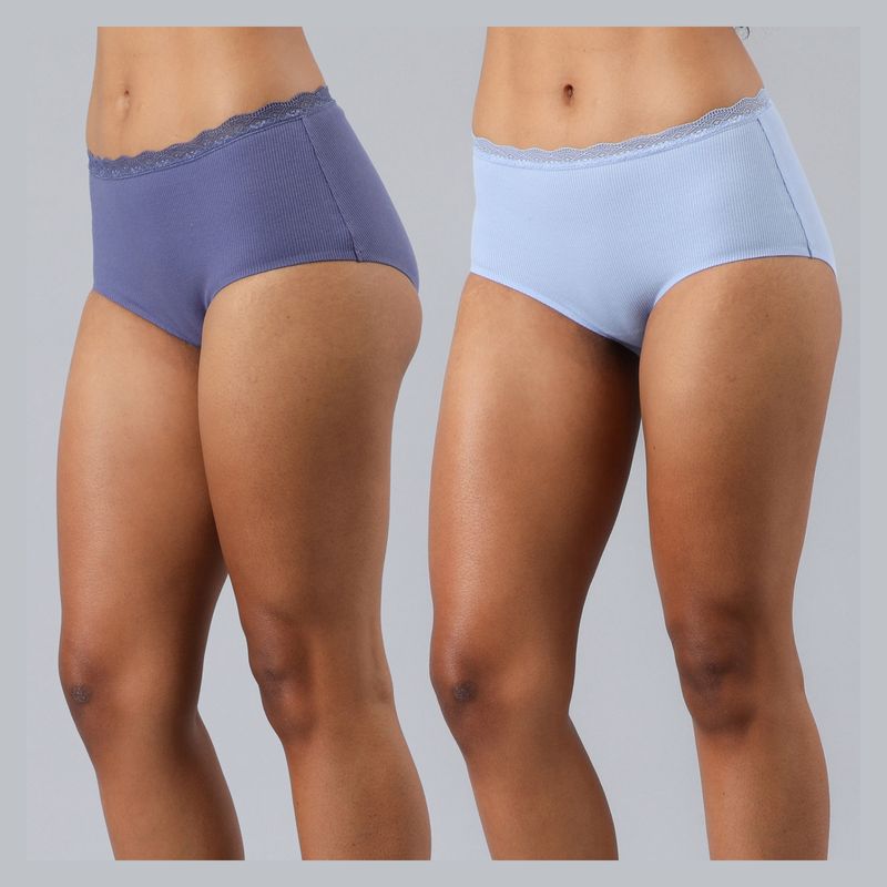FLORES - Pack de 2 Calzones Maxi Bonded Mujer Flores