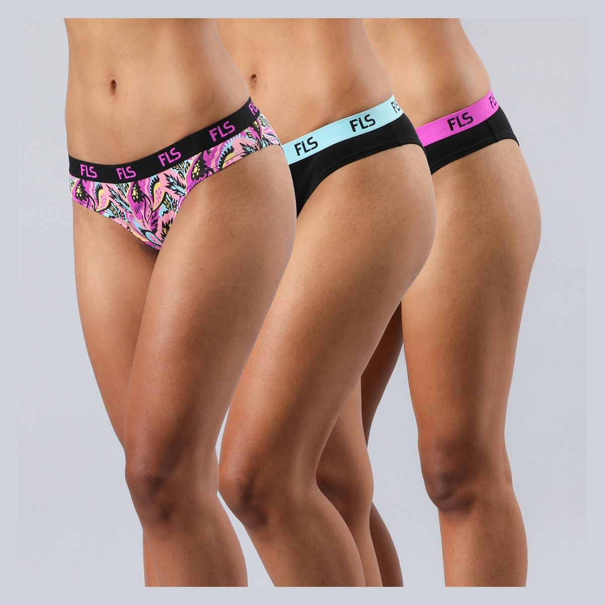 FLORES - Pack De 3 Bikinis Algodón Wild Power Mujer Flores