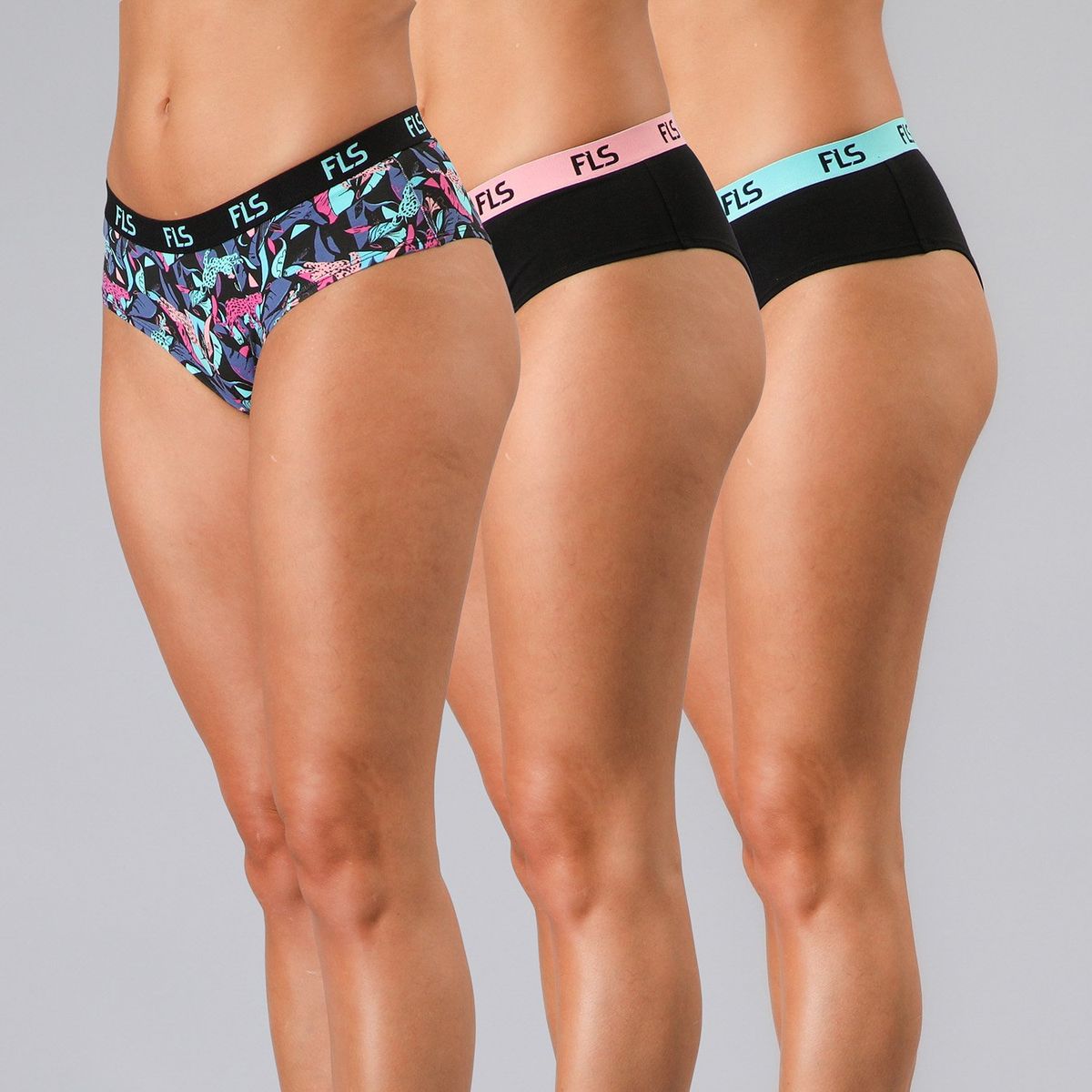 FLORES - Pack de 3 Pantaletas Algodón Mujer Flores