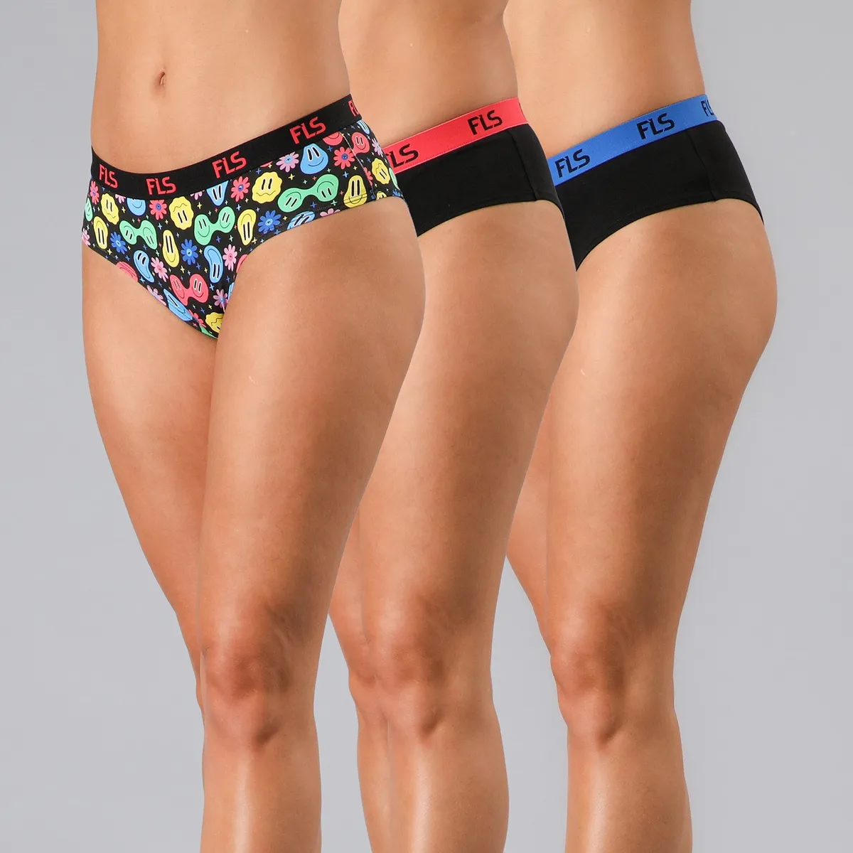 FLORES - Pack de 3 Pantaletas Algodón Mujer Flores
