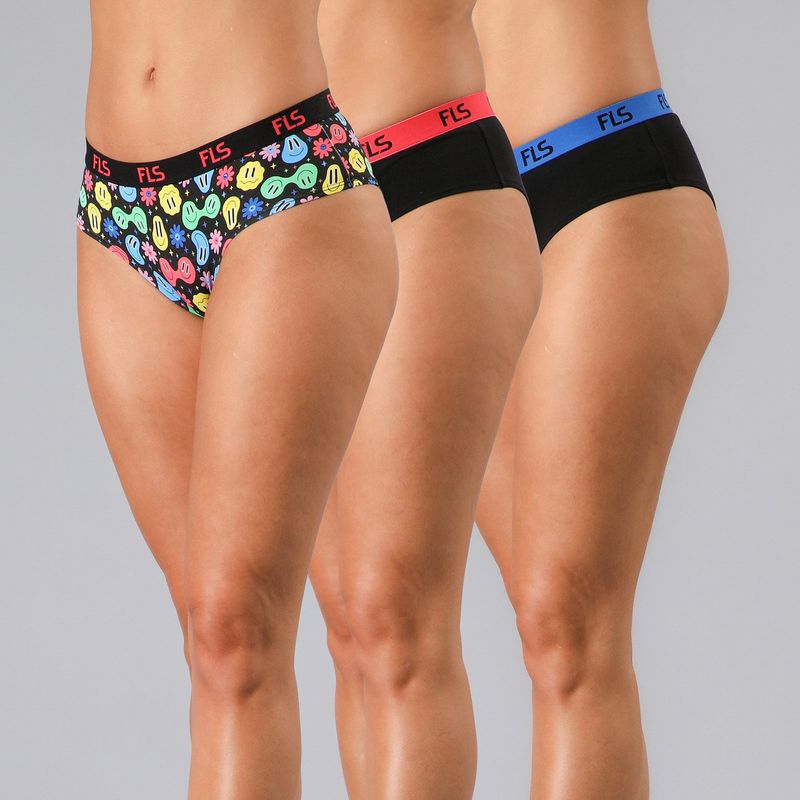 FLORES - Pack de 3 Pantaletas Algodón Mujer Flores