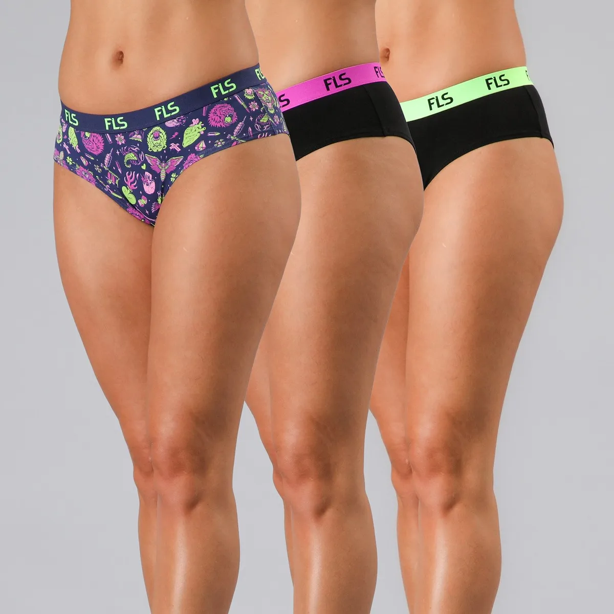 FLORES - Pack de 3 Pantaletas Algodón Mujer Flores