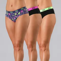 FLORES - Pack de 3 Pantaletas Algodón Mujer