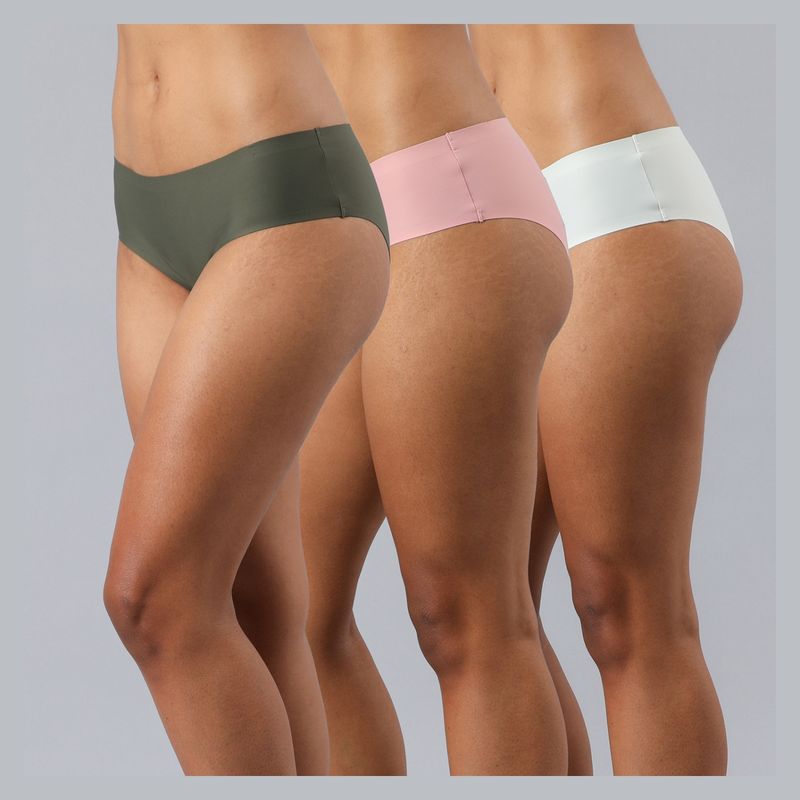 FLORES - Pack de 3 Pantaletas Micro Solid Bonded Mujer Flores