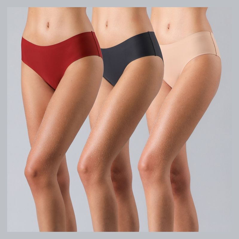 FLORES - Pack de 3 Pantaletas Micro Solid Bonded Mujer Flores